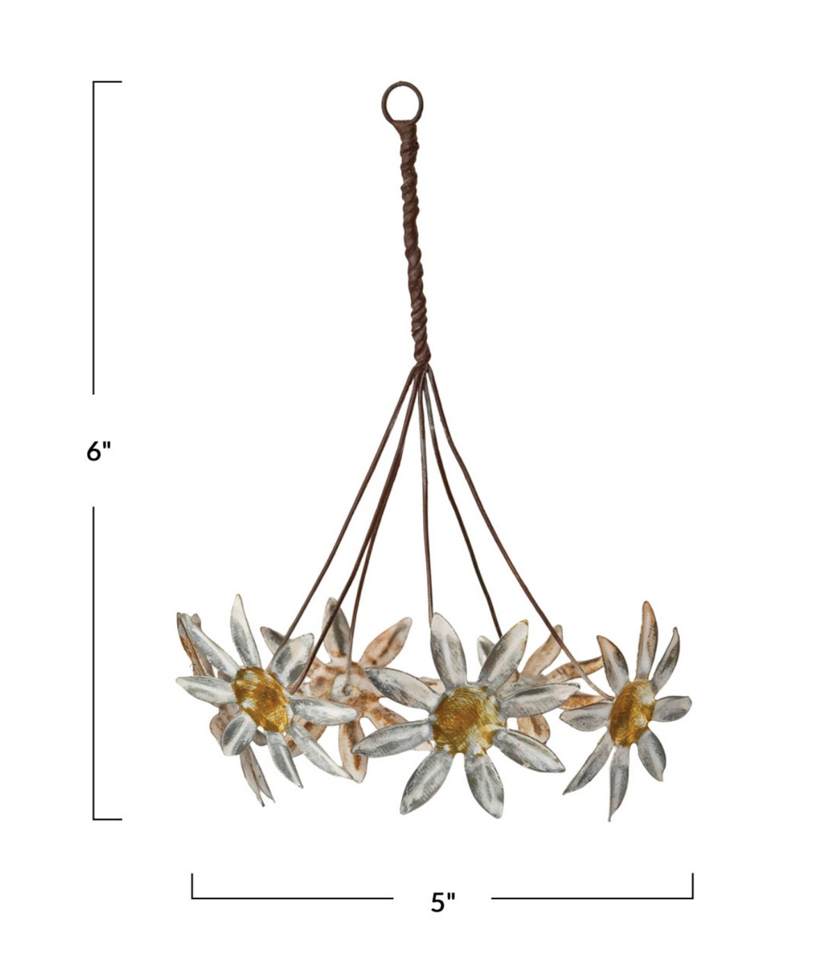Metal Vintage Reproduction Toleware Flower Bunch Ornament