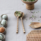 Carved Mango Wood Salad Servers