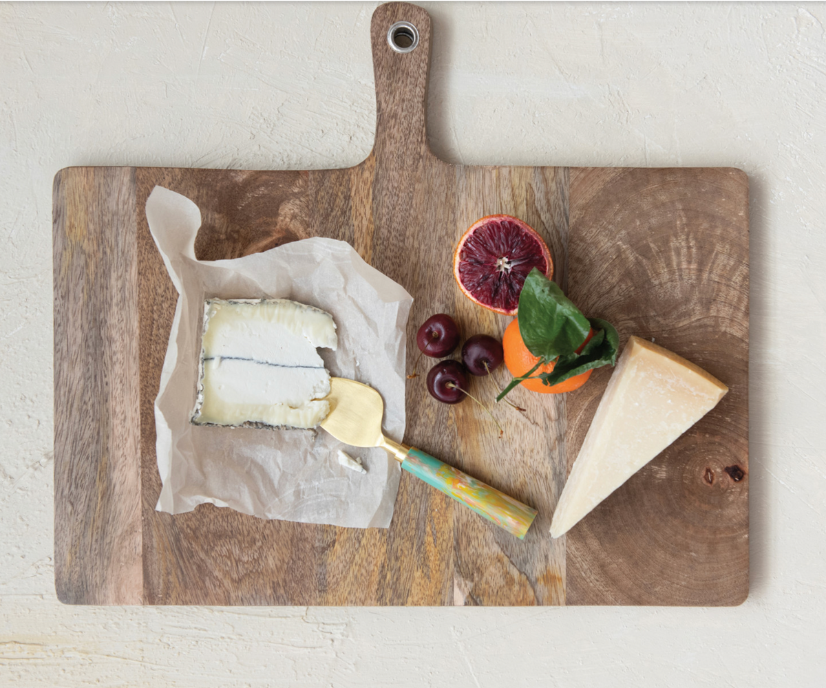 Mango Wood Cheese/Serving Board w/ Handle