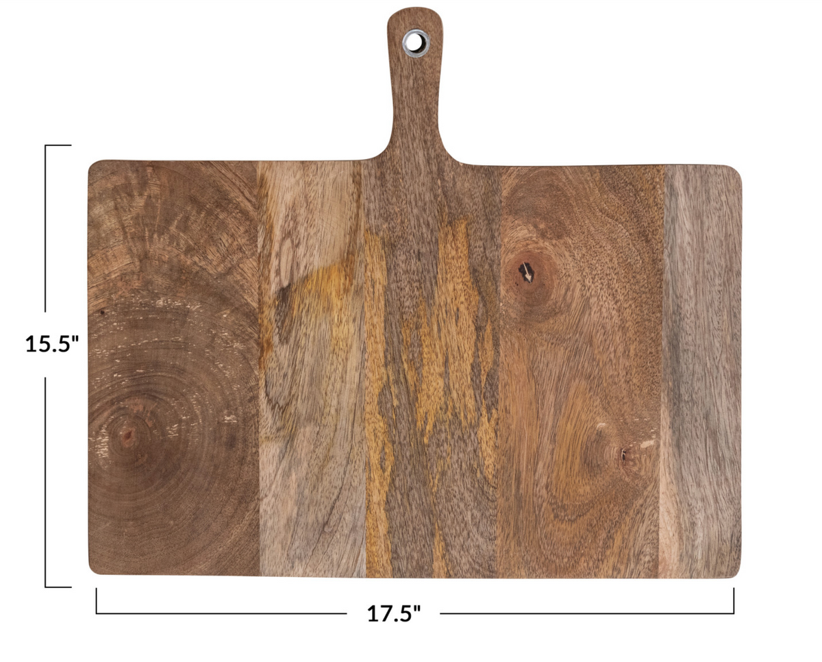 Mango Wood Cheese/Serving Board w/ Handle