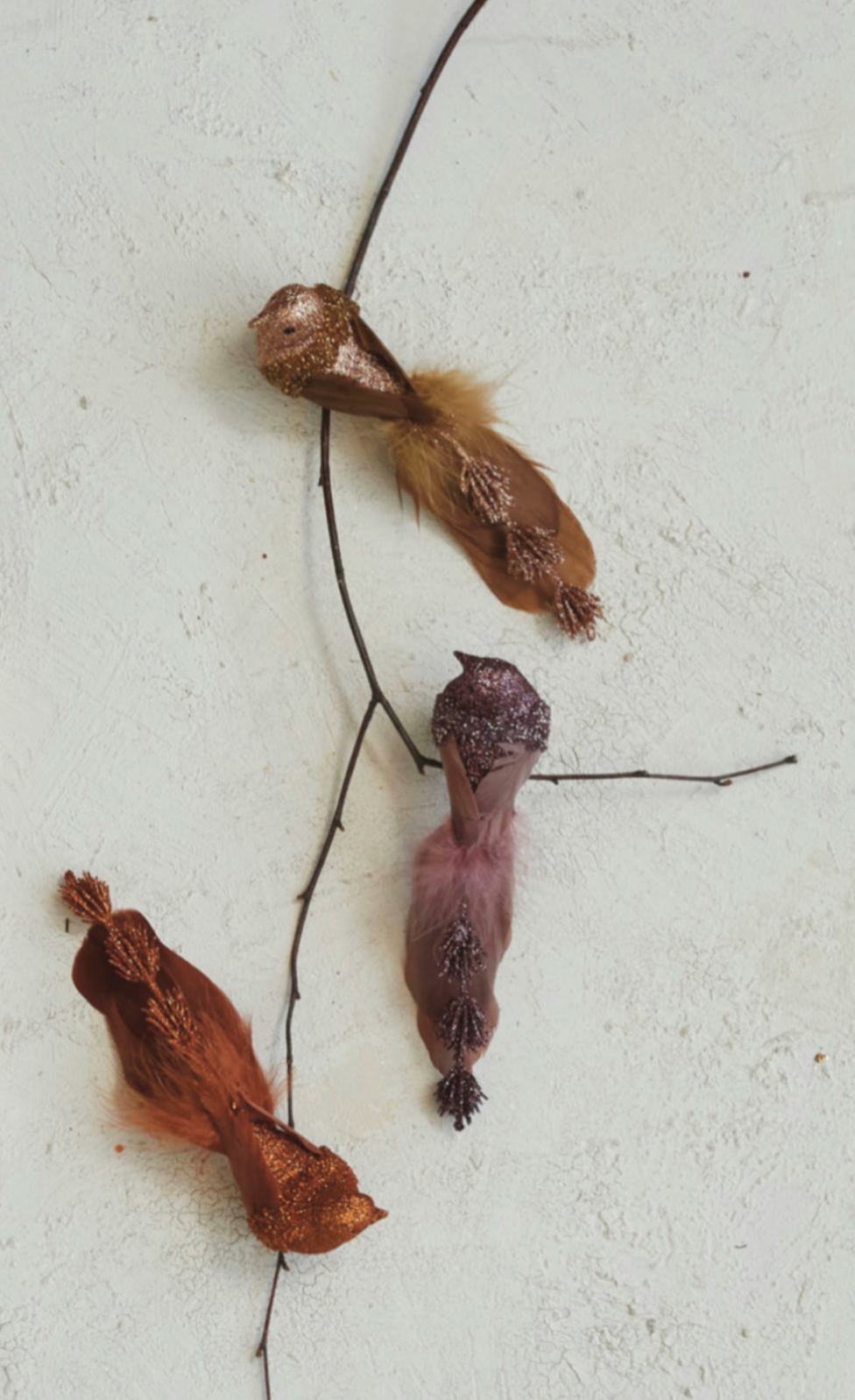 Foam & Feather Bird Clip-on Ornaments, Multi Color