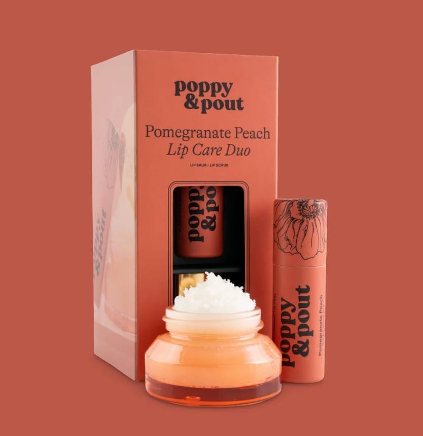 Pomegranate Peach Lip Care Duo Poppy & Pout