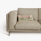 Cotton Boucle Lumbar Pillow with Embroidered "Merry Christmas"