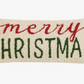 Cotton Boucle Lumbar Pillow with Embroidered "Merry Christmas"