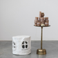 Aluminum Side Table, Antique Brass Finish