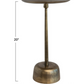 Aluminum Side Table, Antique Brass Finish