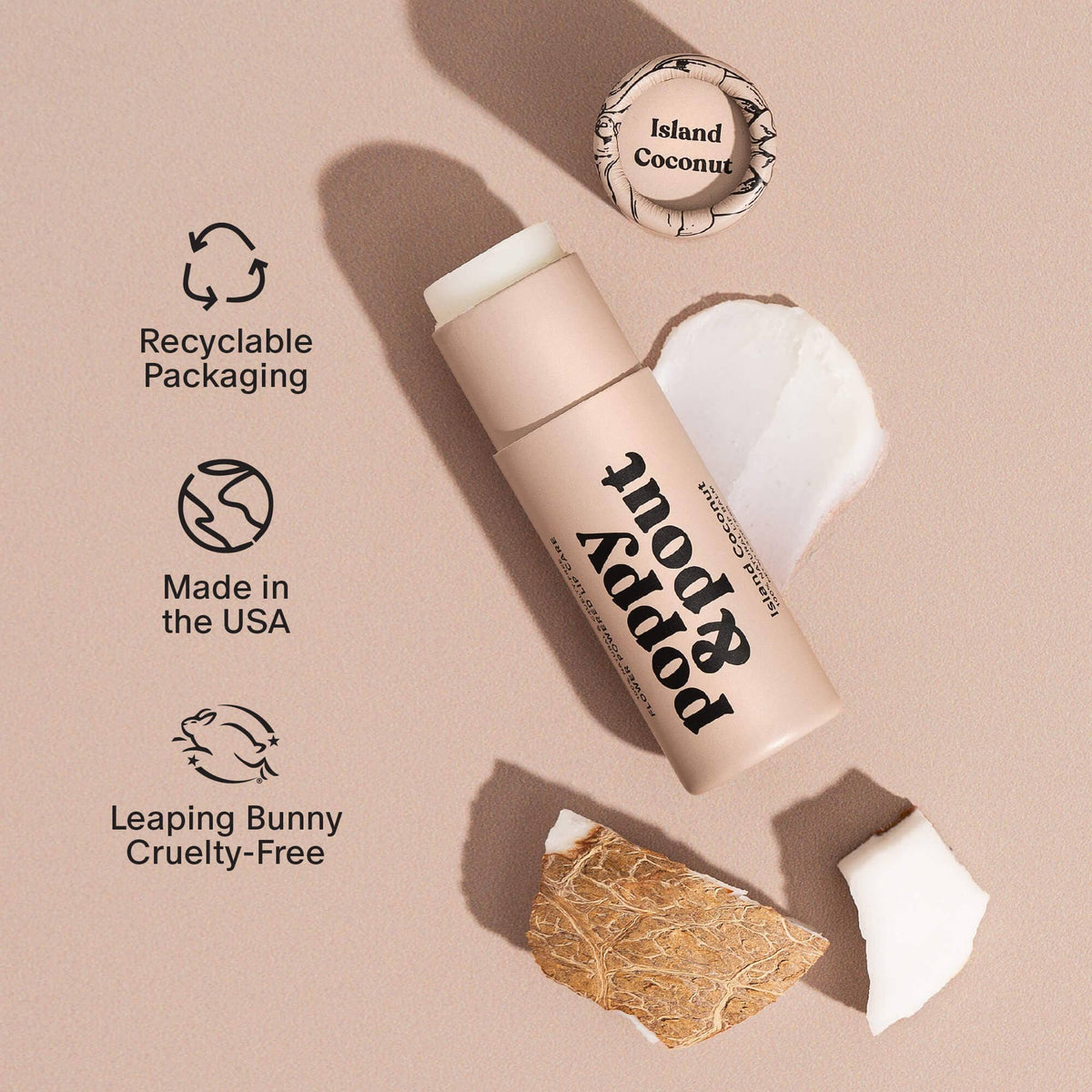 Island Coconut Lip Balm Poppy & Pout