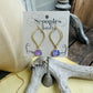 Hammered Gold Crystal Lilac