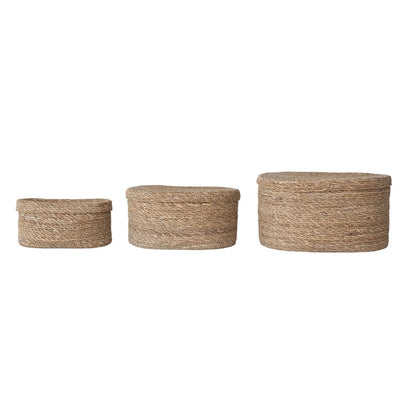 Seagrass Baskets with Lid