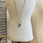 Hammered Gold Crystal Lilac