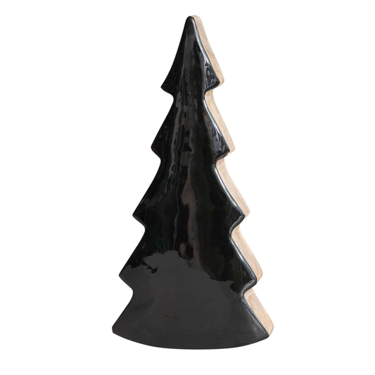 SM Enameled Mango Wood Tree, Black