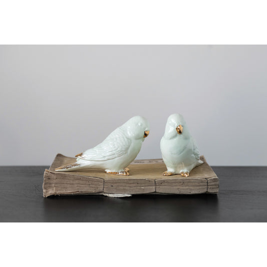 Ceramic Parakeet Figurine
