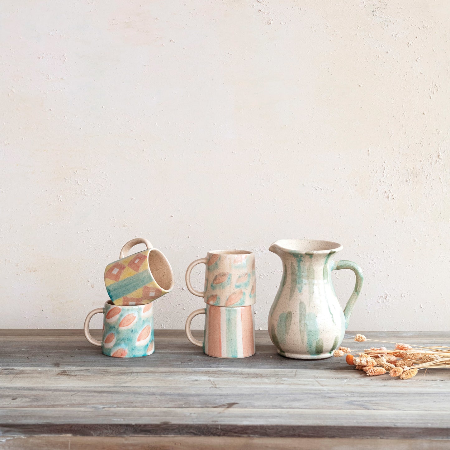 Hand-Painted Terra-cotta Mug