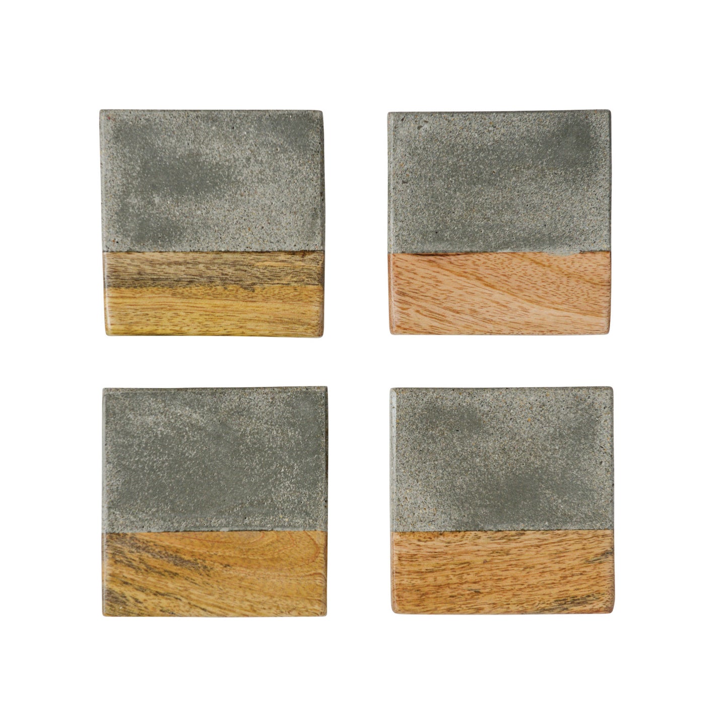 Square Cement & Wood Coasters