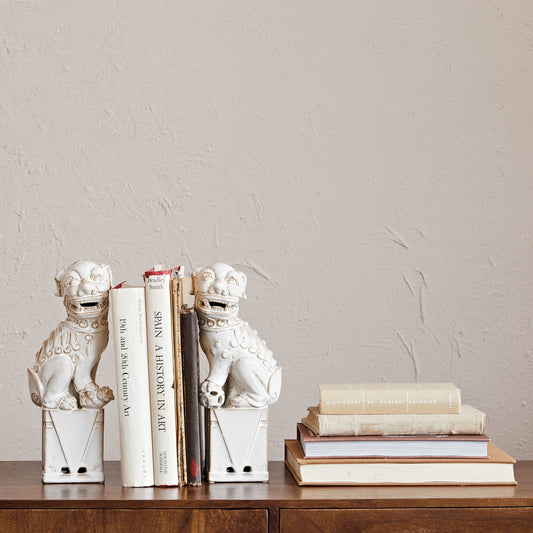 Vintage Reproduction Foo Dog Décor/Bookends, Set of 2 (Each One Will Vary)