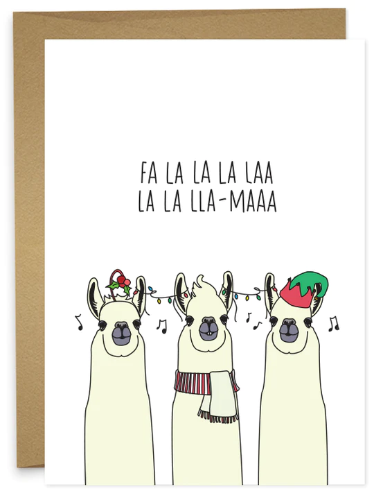 Christmas Card Llamas