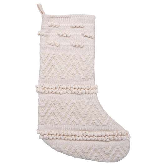 Stocking Woven Cotton Blend Christmas