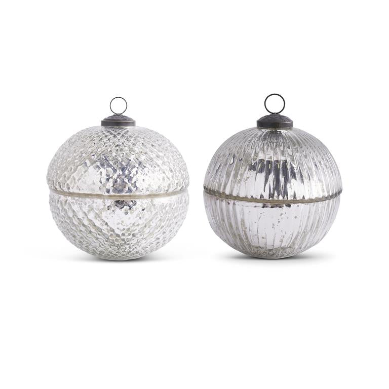 5" Silver Ornament Candle