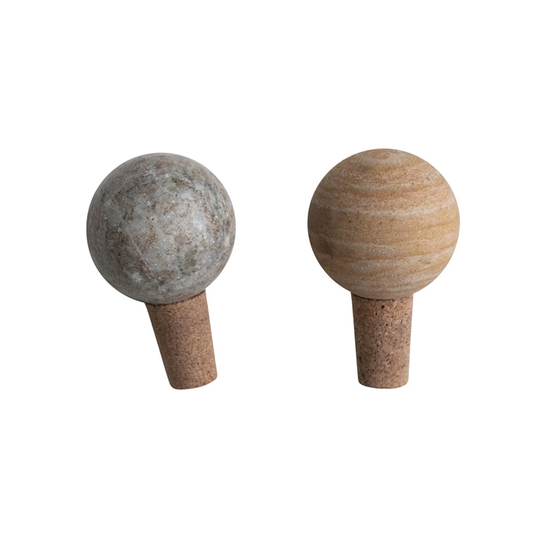 Marble & Cork Bottle Stopper