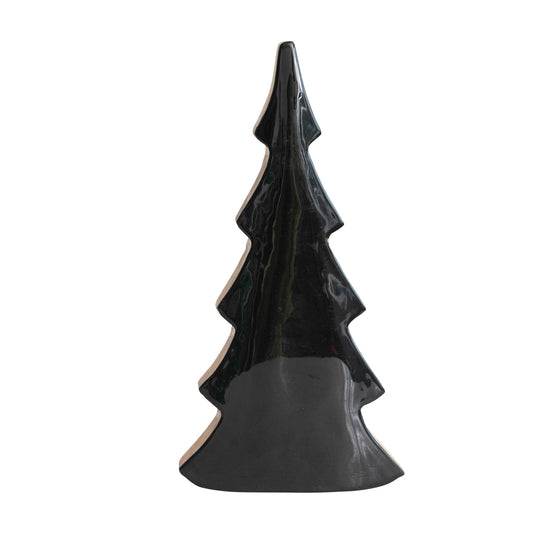 Enameled Mango Wood Tree, Black