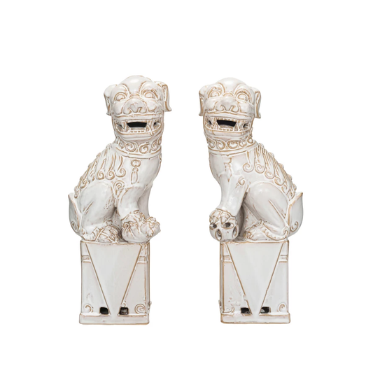 Vintage Reproduction Foo Dog Décor/Bookends, Set of 2 (Each One Will Vary)