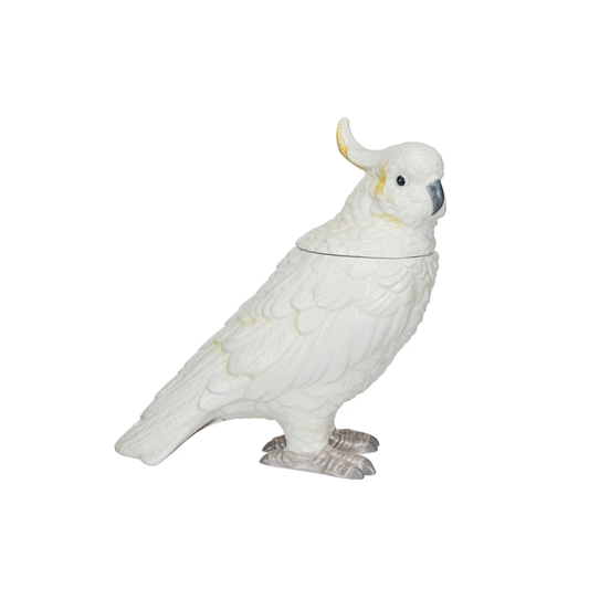 Cockatoo Shaped Jar w/ Lid