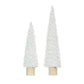 Lg Fabric Cone Tree with Wood Base