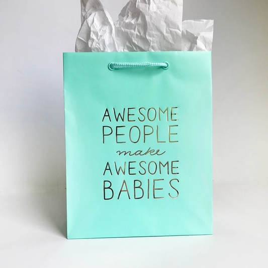 Metallic Foil-Stamped Gift Bag