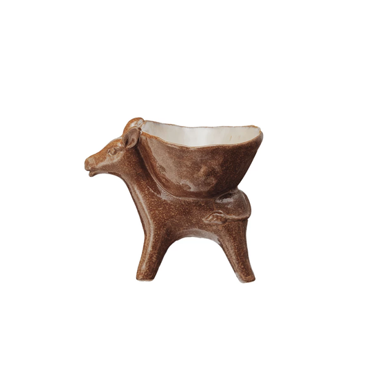 Stoneware Donkey with Bowl