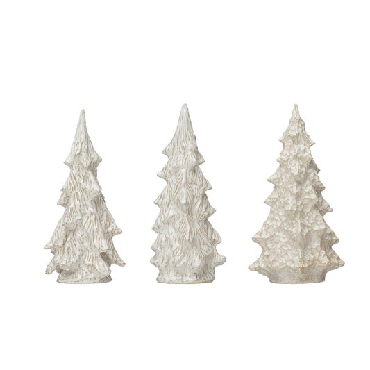 LG Stoneware Tree, Reactive Glaze, White