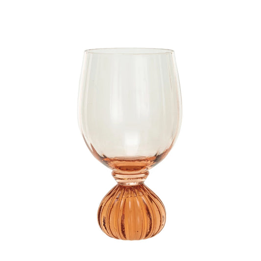 Ribbed Wine Glass