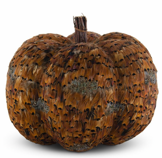 Feather Pumpkin 9"