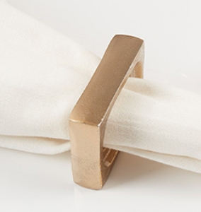 Gold Rectangle Napkin Ring