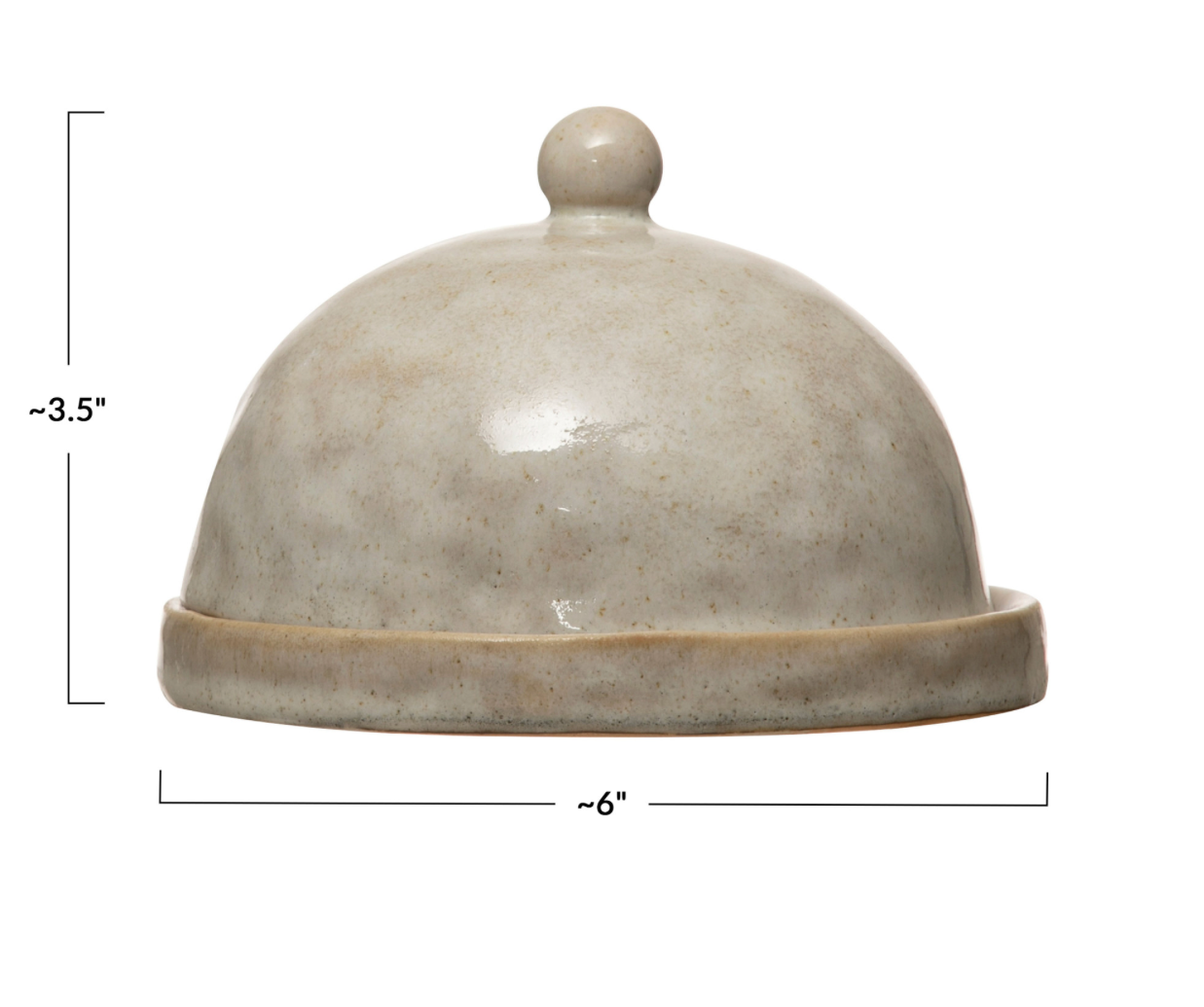 Domed Dish with Glaze