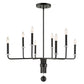 EBONY ELEGANCE, 8 LT CHANDELIER