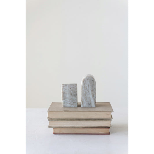 S/2 Marble Bookends