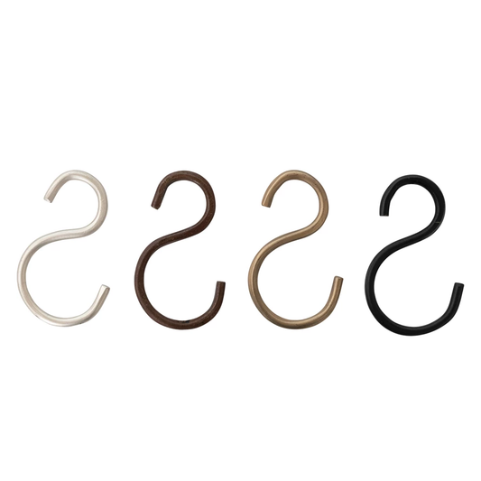 Small S-Hook, 4 Finishes