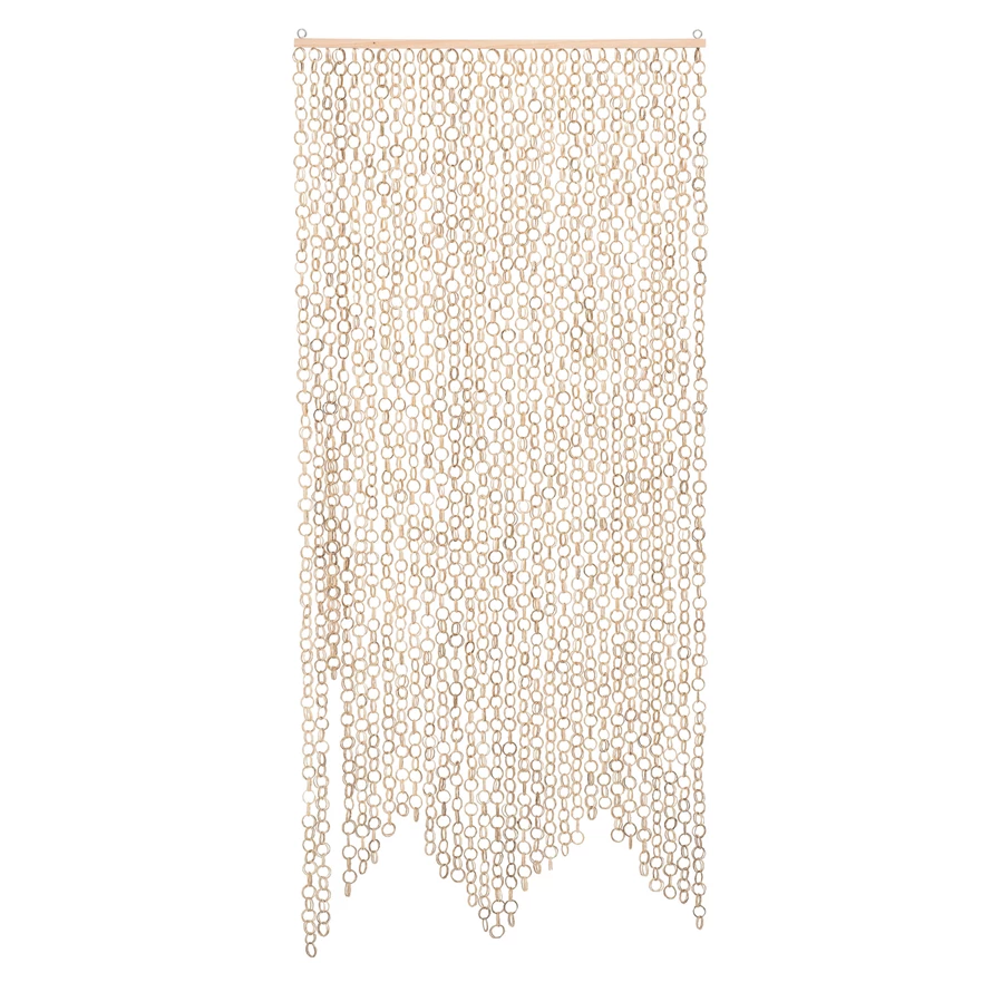 Natural Chain Link Bamboo Curtain