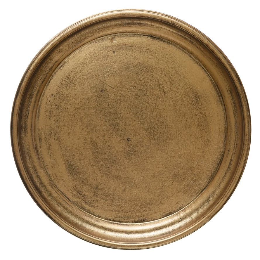 Gold Wood Tray